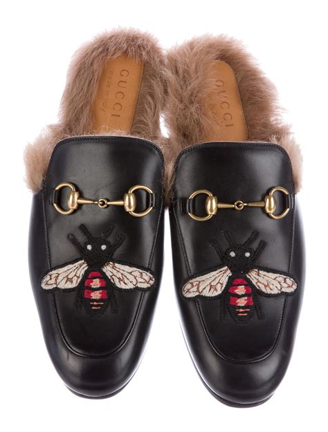 gucci slip on fur|Gucci slippers diamond.